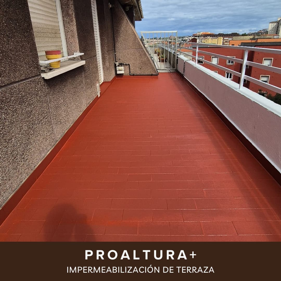 Impermeabilización de terraza en edificio residencial