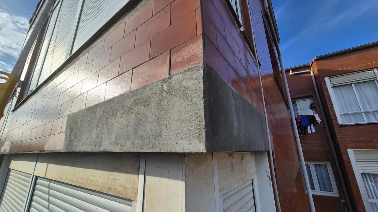 Alero restaurado tras la rehabilitación